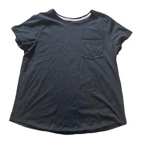Girls SO Plus Size Pocket Tee Shirt Black Size 18 Plus Short Sleeve